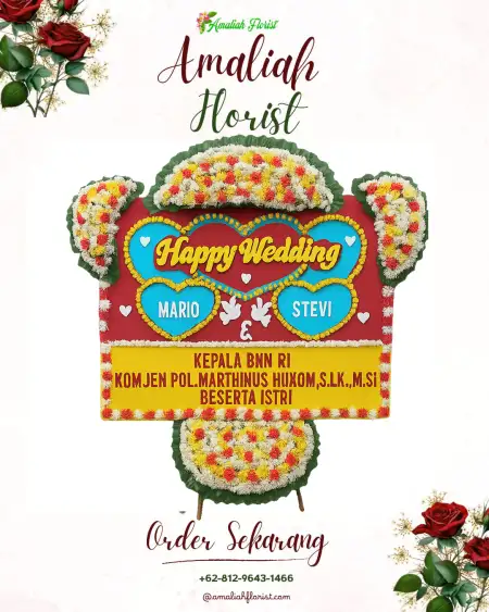 Papan Bunga Pernikahan Selibar